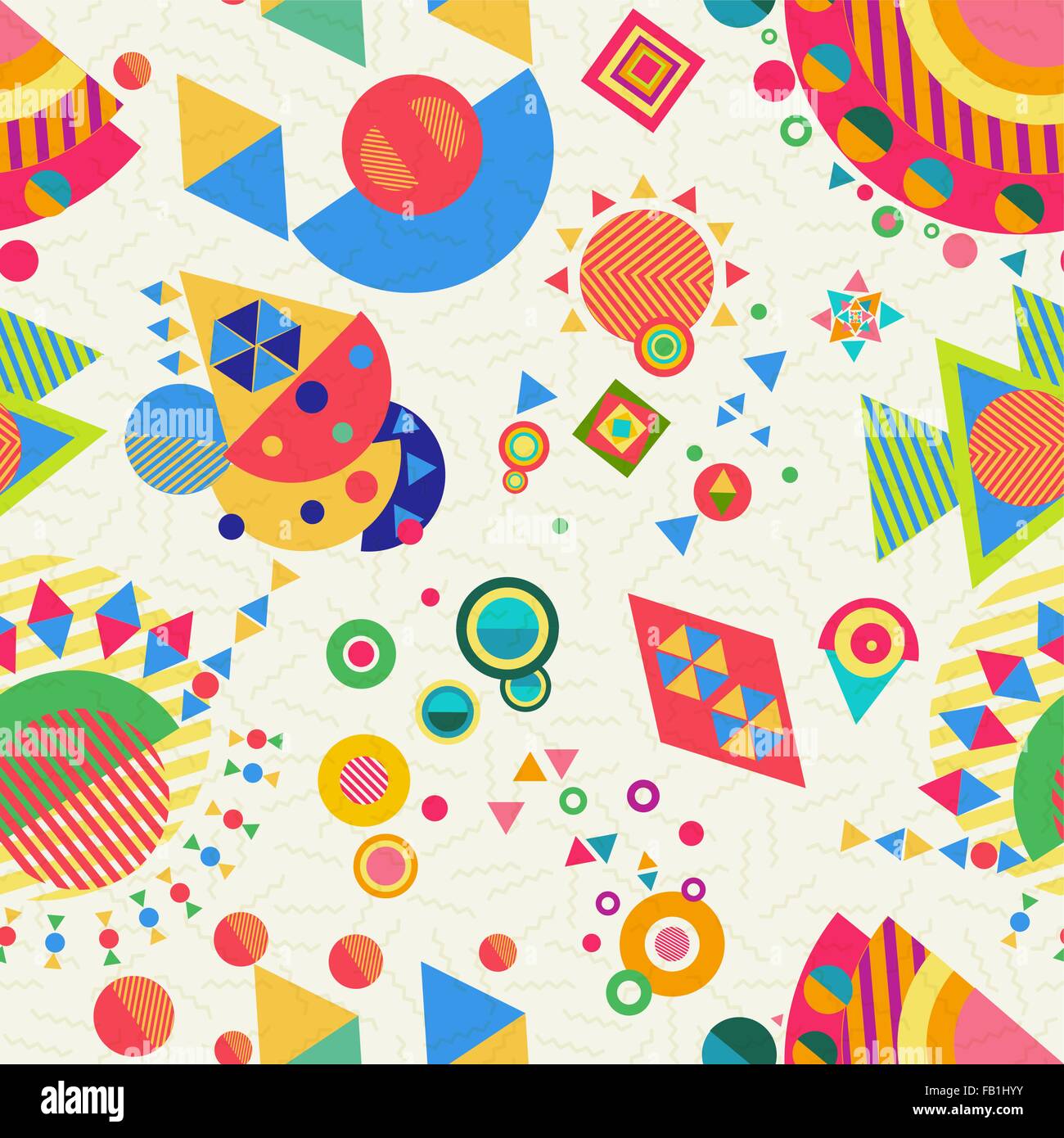 Modello senza cuciture con abstract vibrante geometria multicolore forma progetta, stile moderno sfondo. EPS10 vettore. Illustrazione Vettoriale