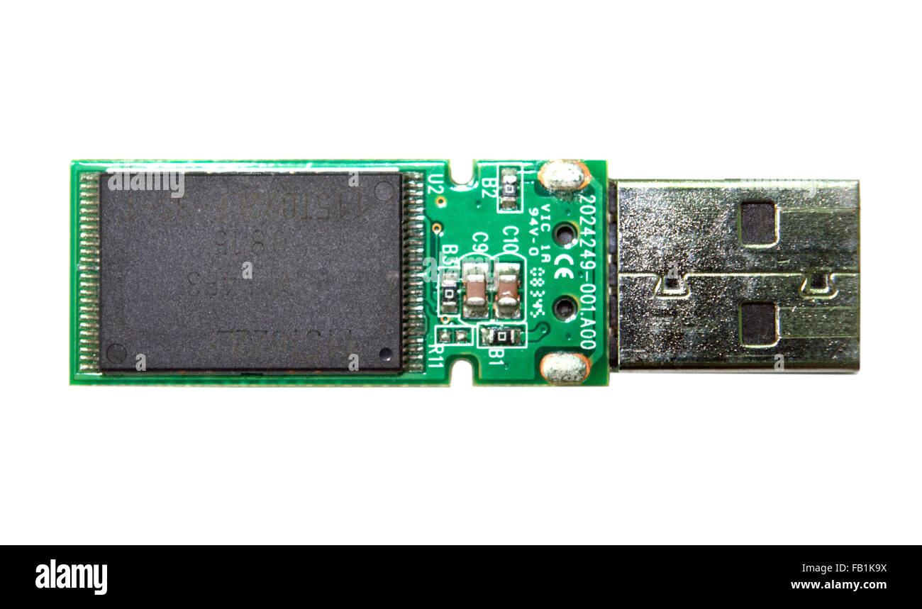 USB Flash chip di memoria Foto Stock
