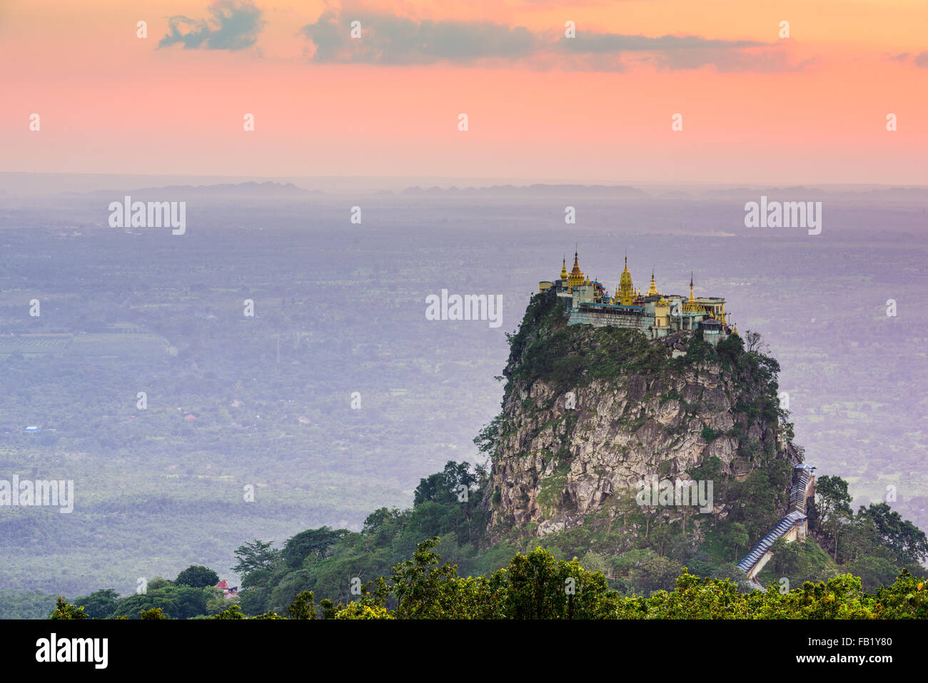 Mt. Popa, Divisione Mandalay Myanmar. Foto Stock