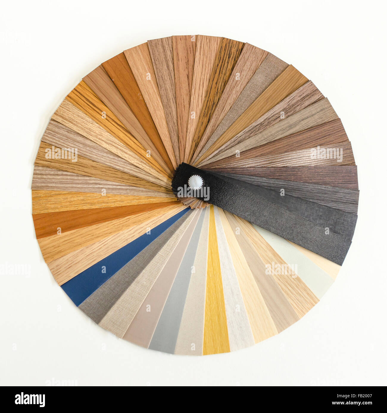 Interior design.decorativi in legno guida alla tavolozza. Foto Stock