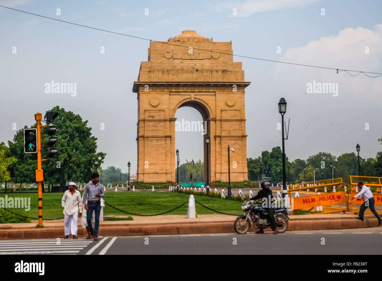 L'India Gate a Rajpath boulevard a Nuova Delhi, Delhi, India. Foto Stock