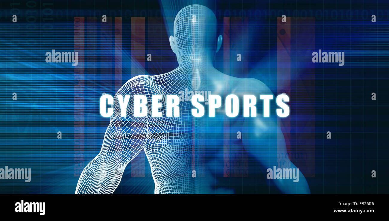 Cyber sport come un concept futuristico sfondo astratto Foto Stock