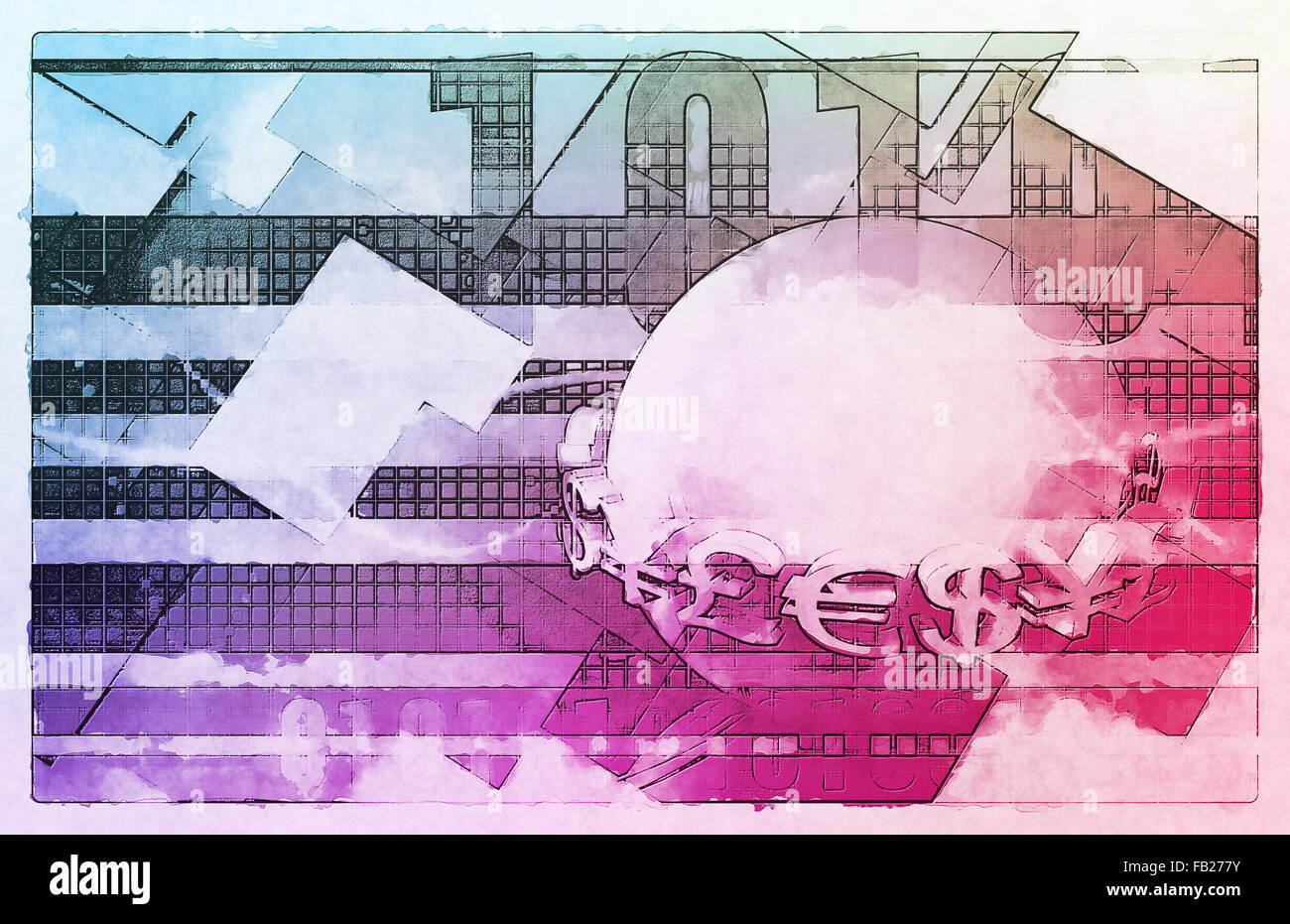 Concetto di Social Media condivisione di contenuto digitale Foto Stock