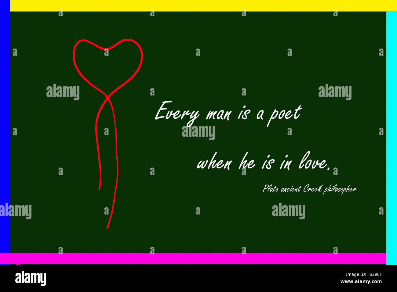 L'amore,lettera,messaggio,il giorno di San Valentino Foto Stock