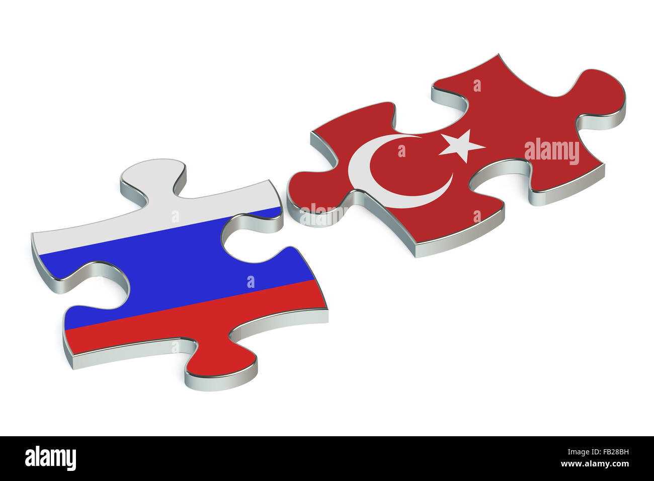 La Russia e la Turchia Nozione di conflitto Foto Stock