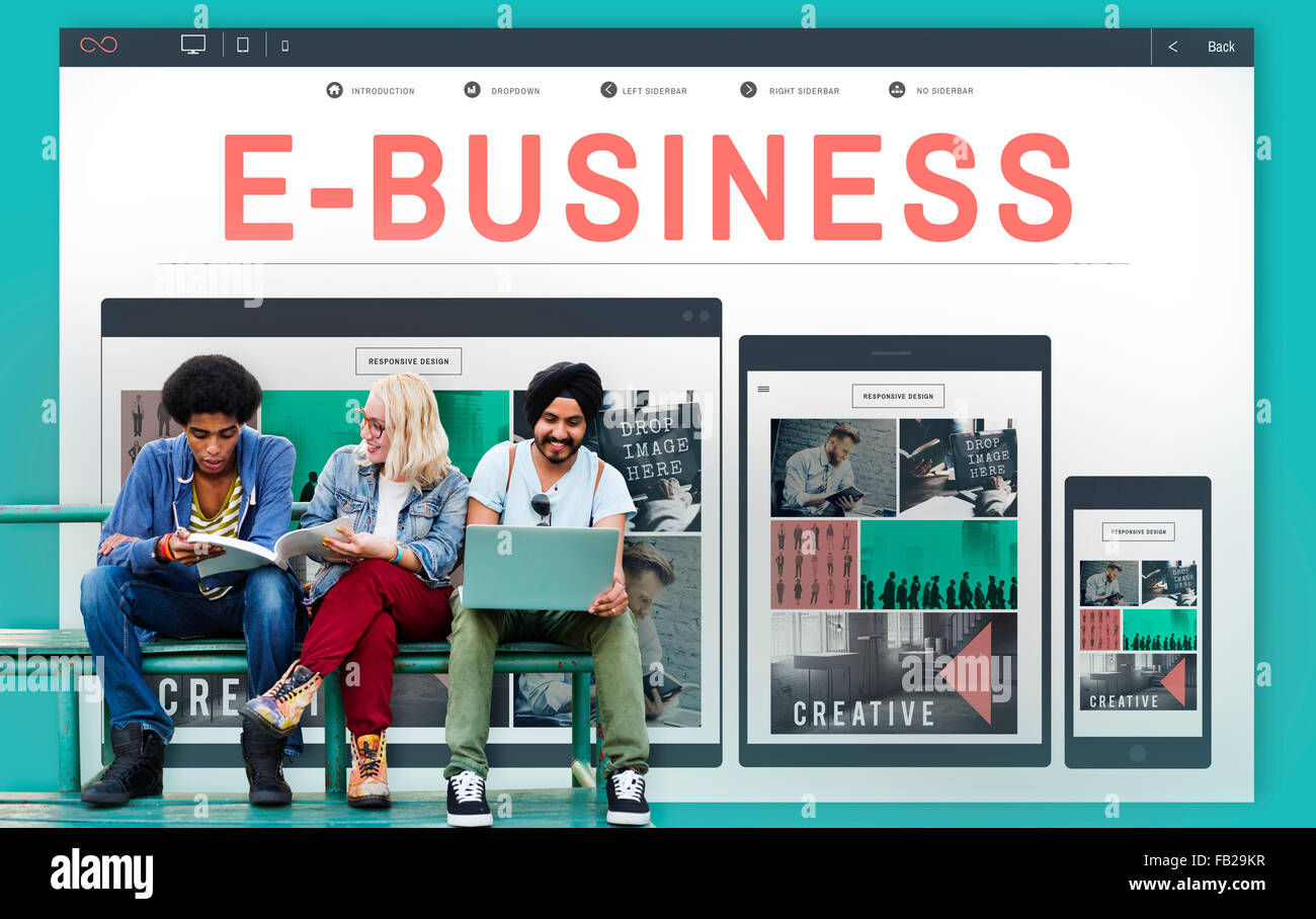 L'E-business E-Business commrce sensibile Design Concept Foto Stock