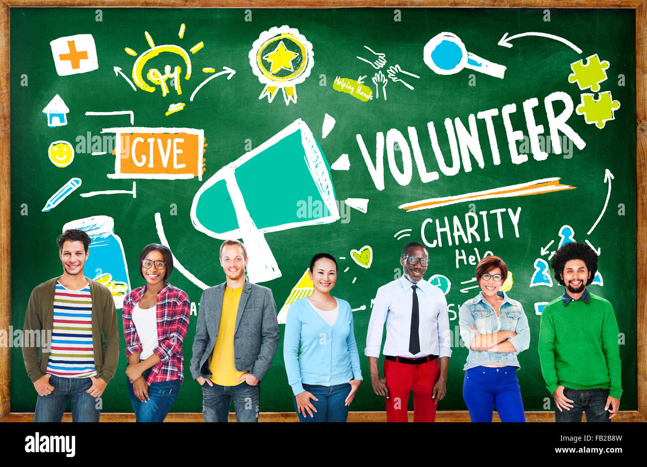 Volontario di carità e di soccorso Donazione Aiutare Concept Foto Stock