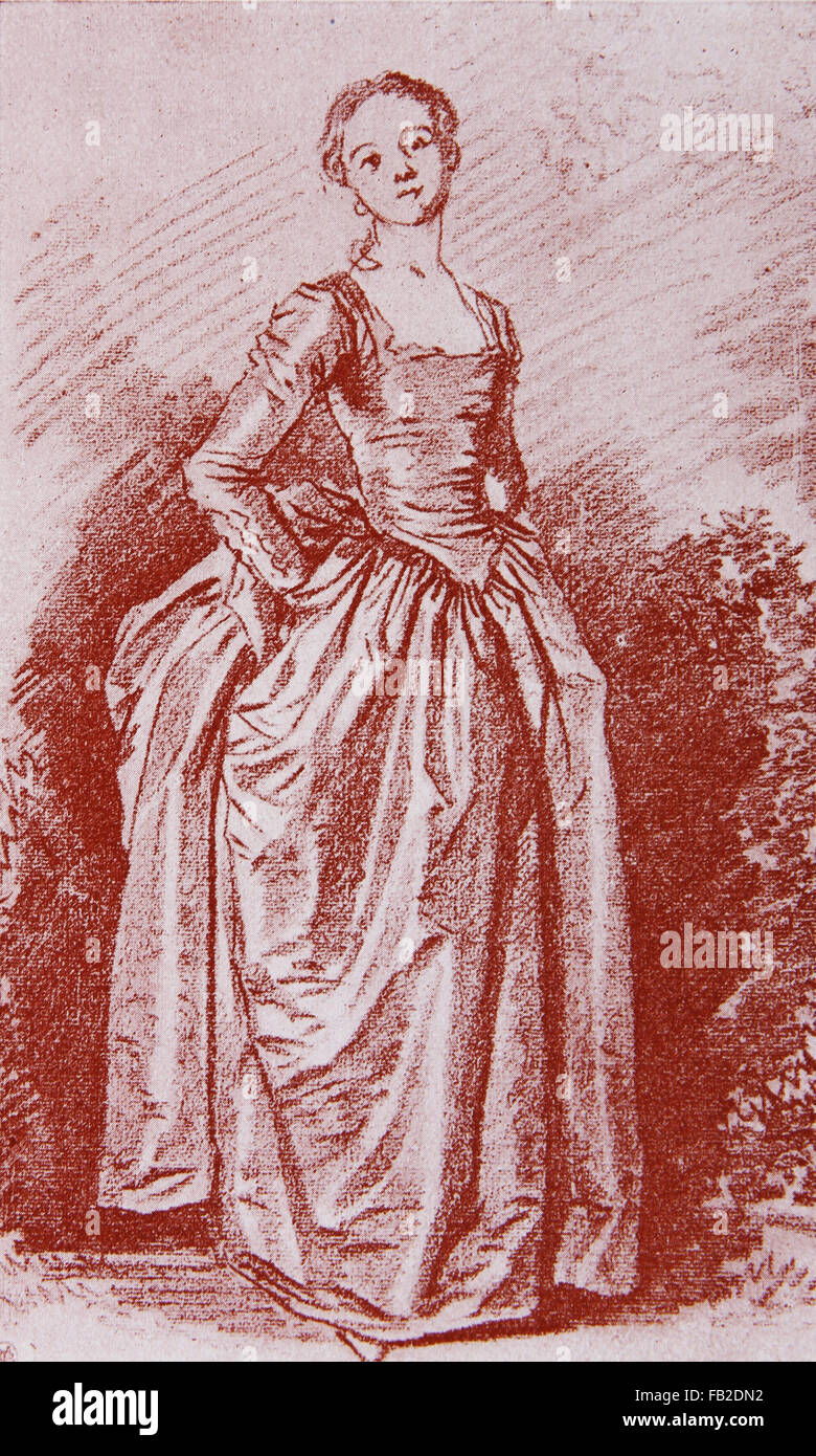La Coquette da Jean Honoré Fragonard, 1755 Foto Stock