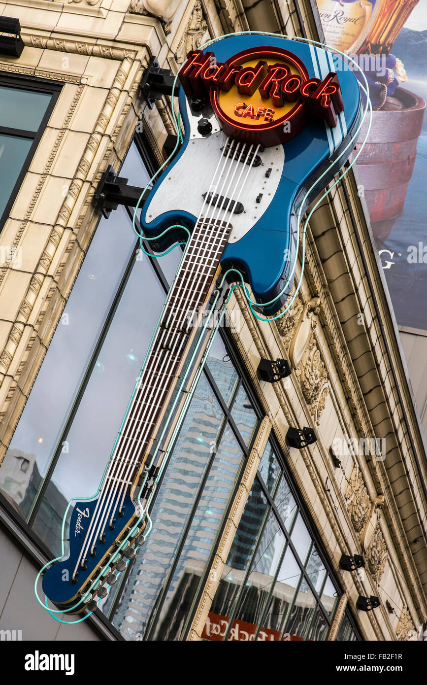 Hard Rock Cafe, Seattle, Washington, Stati Uniti d'America Foto Stock