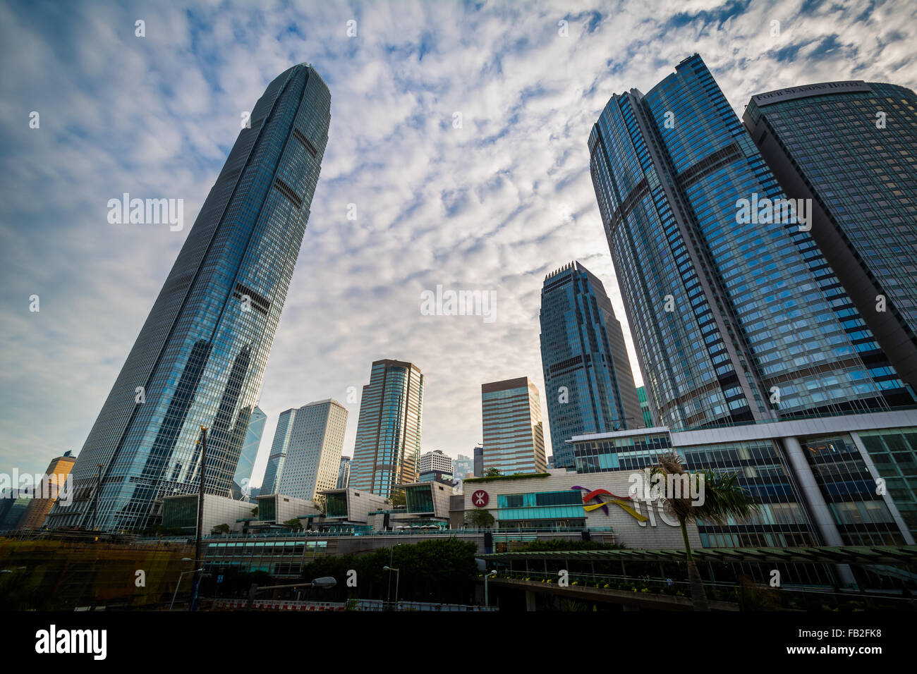 Grattacieli in centrale, a Hong Kong, Hong Kong. Foto Stock