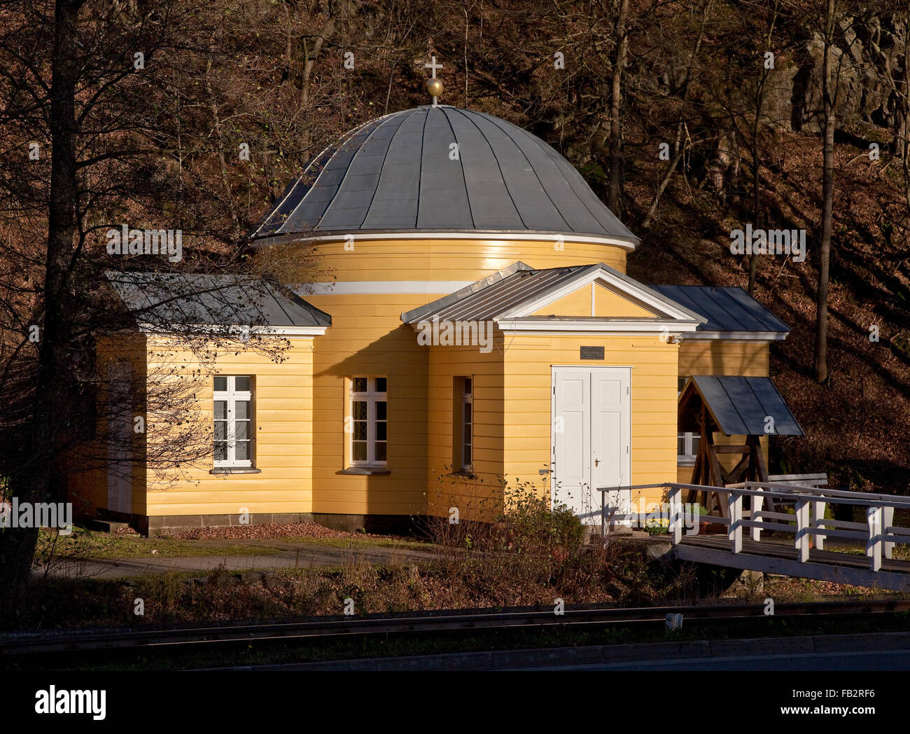 Alexisbad bei Harzgerode, Evangelische Kirche Petruskapelle Foto Stock