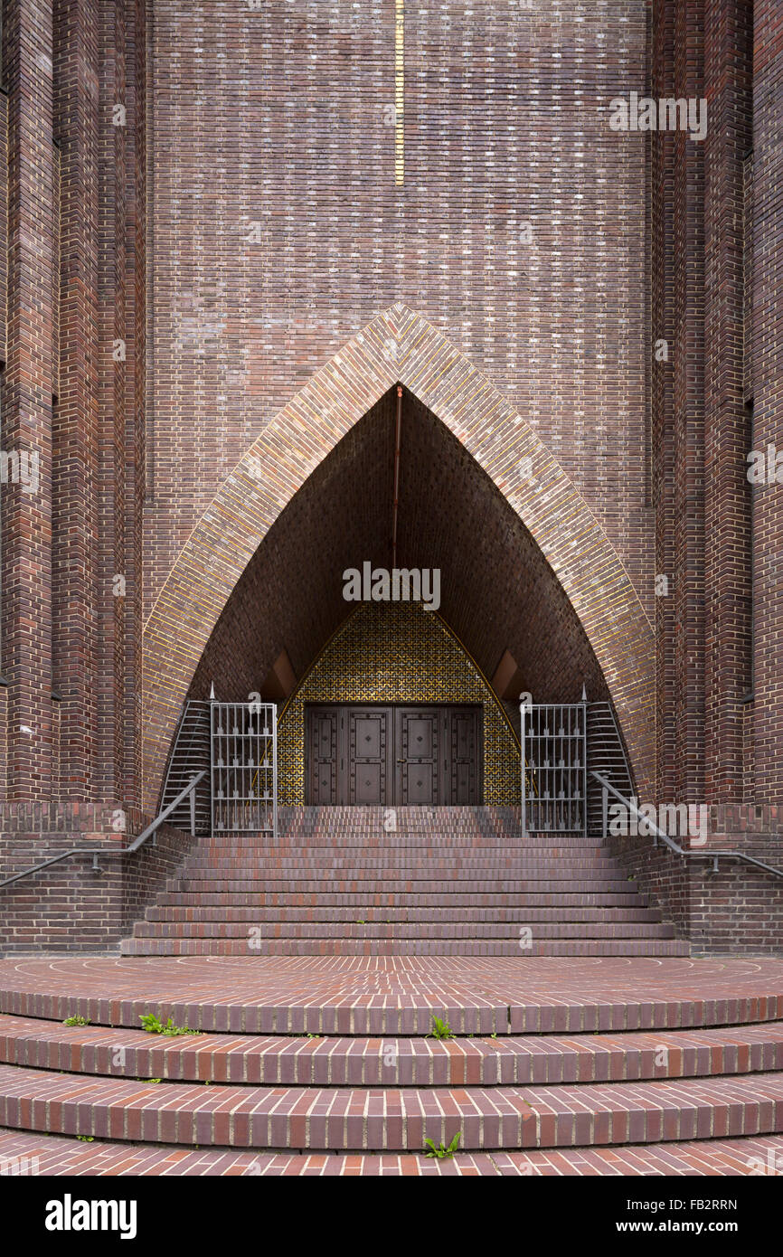Berlino, Kirche am Hohenzollerndamm, 1931-1932 von Fritz Höger erbaut Foto Stock