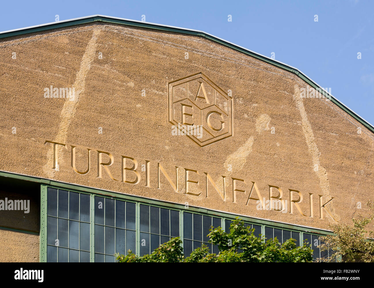 Berlino, AEG-Turbinenfabrik in der Huttenstraße Foto Stock