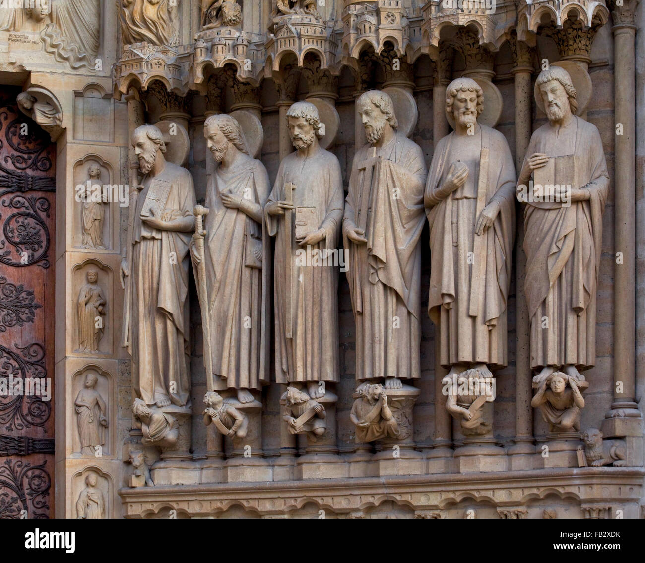 Parigi, la cattedrale di Notre-Dame Foto Stock