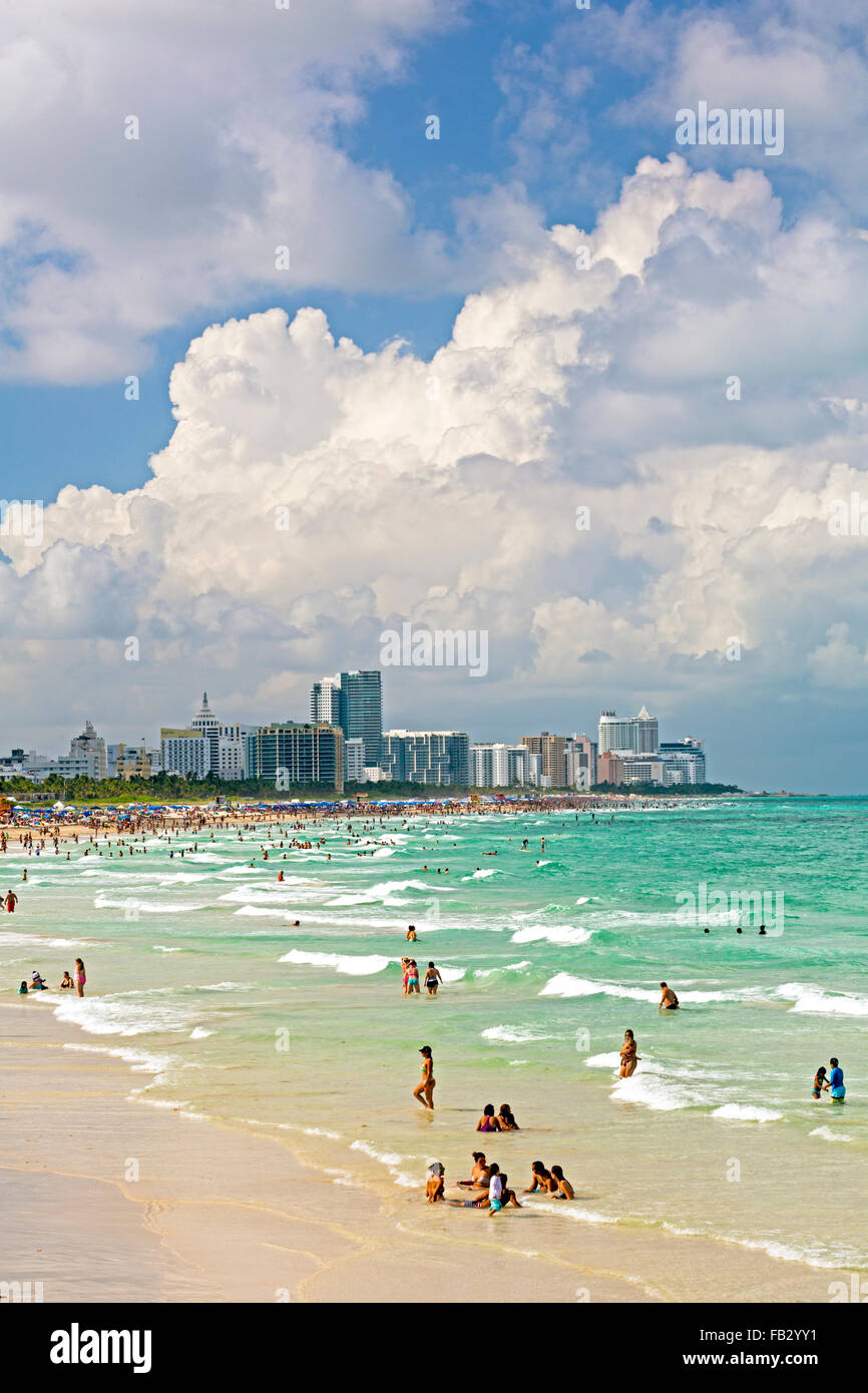 South Beach, Miami Beach, Gold Coast, Miami, Florida, Stati Uniti d'America Foto Stock