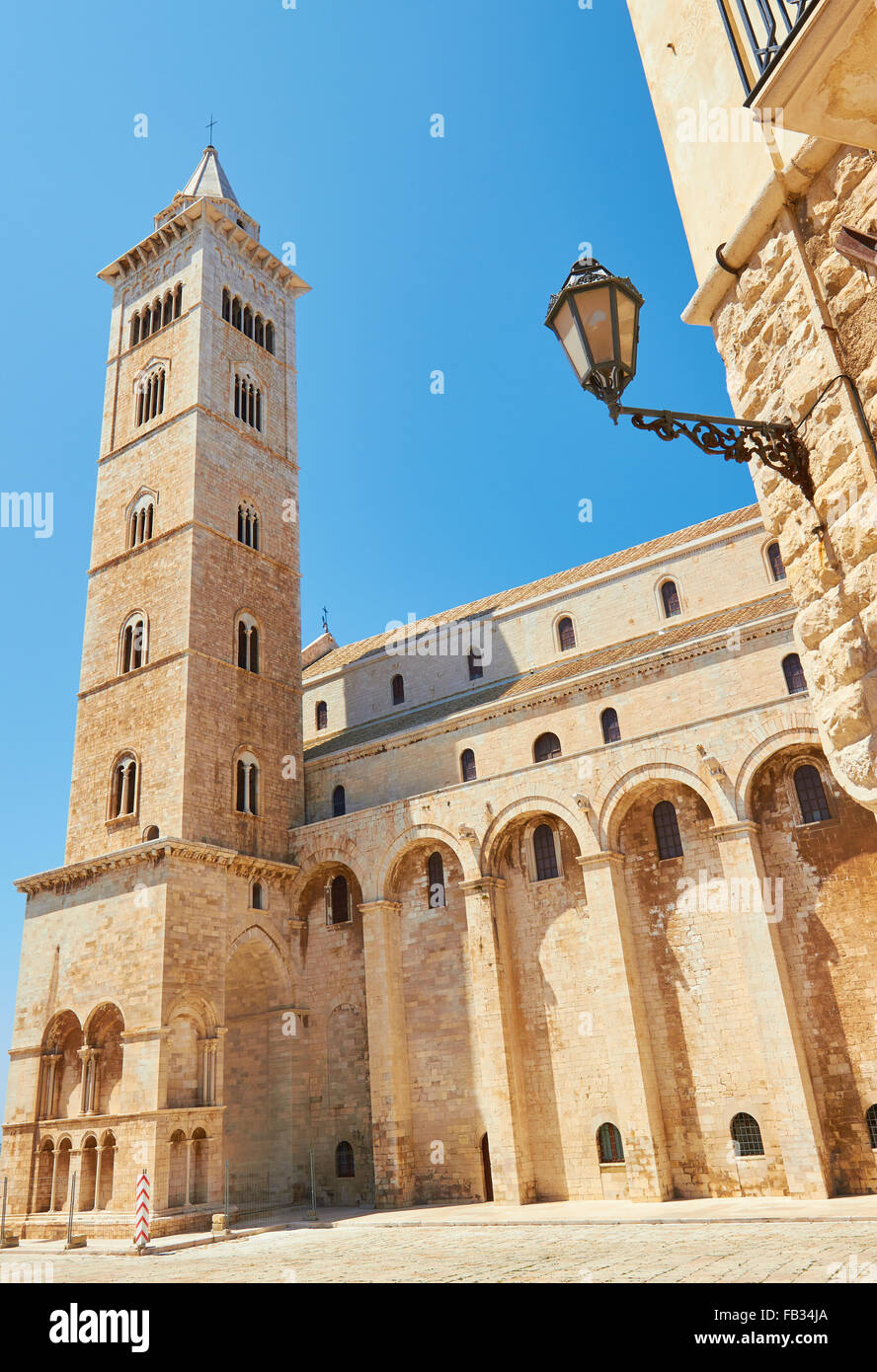 Romanica del XII secolo Cattedrale di Trani, (Cattedrale di San Nicola Pellegrino), Trani, Puglia, Italia Foto Stock