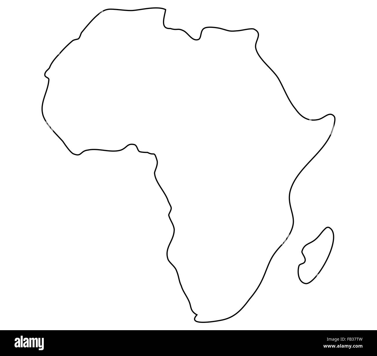 Mappa Africa Foto Stock