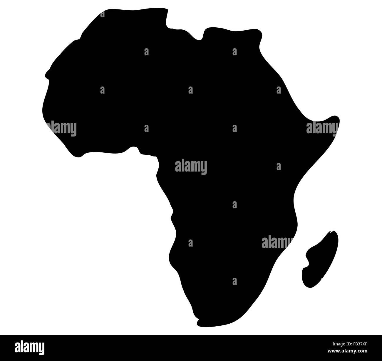 Mappa Africa Foto Stock