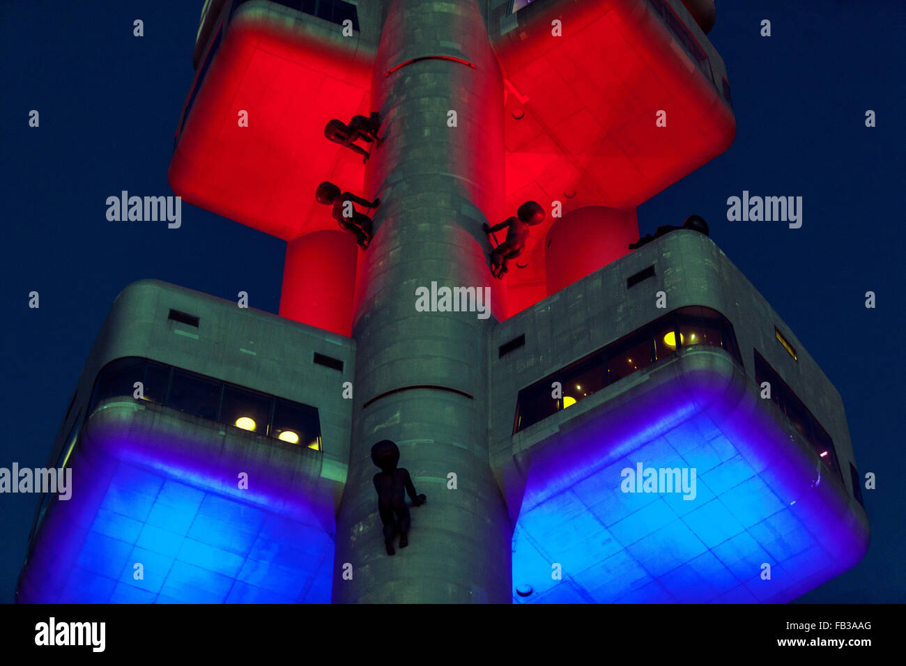 Zizkov TV Tower, Praga, Repubblica Ceca Foto Stock