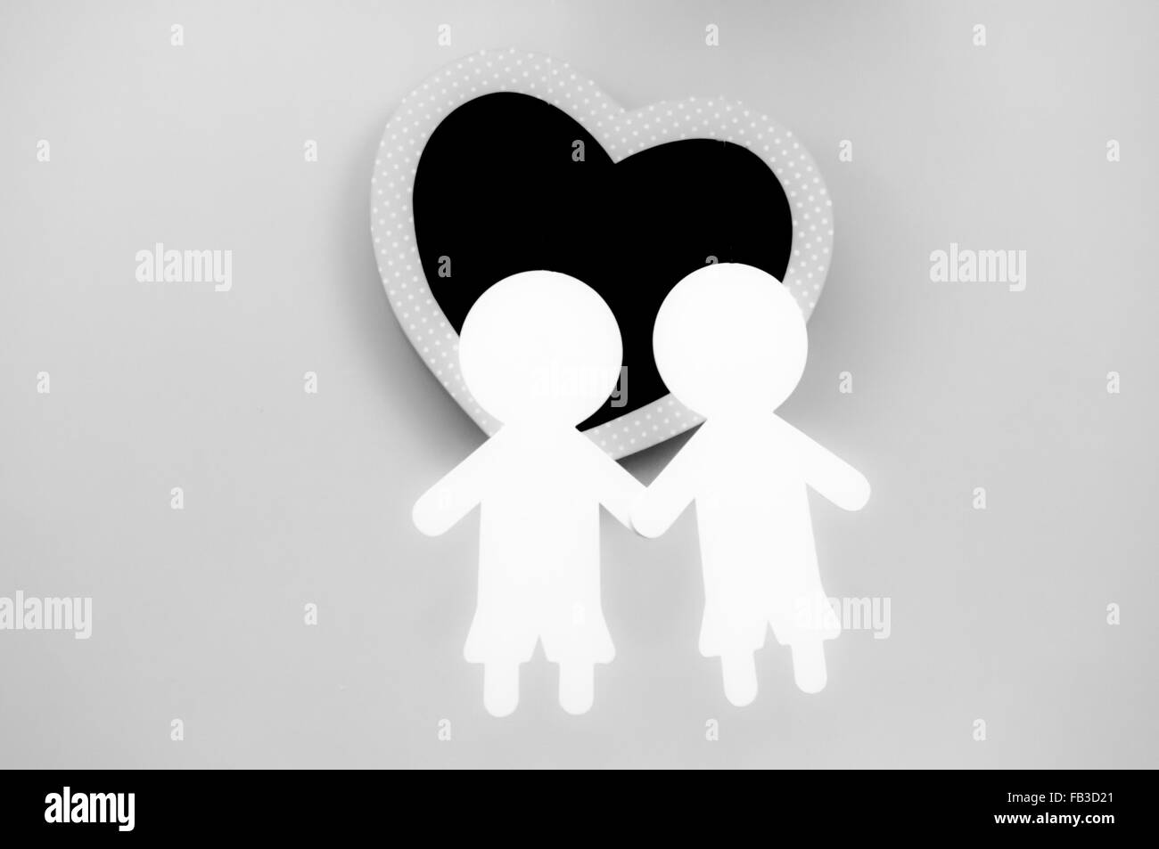 Amore sullo sfondo del cuore Foto Stock