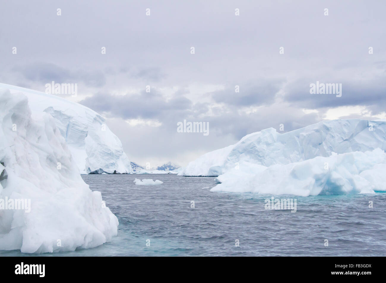 Iceberg galleggianti in Palmer arcipelago, Antartide Foto Stock