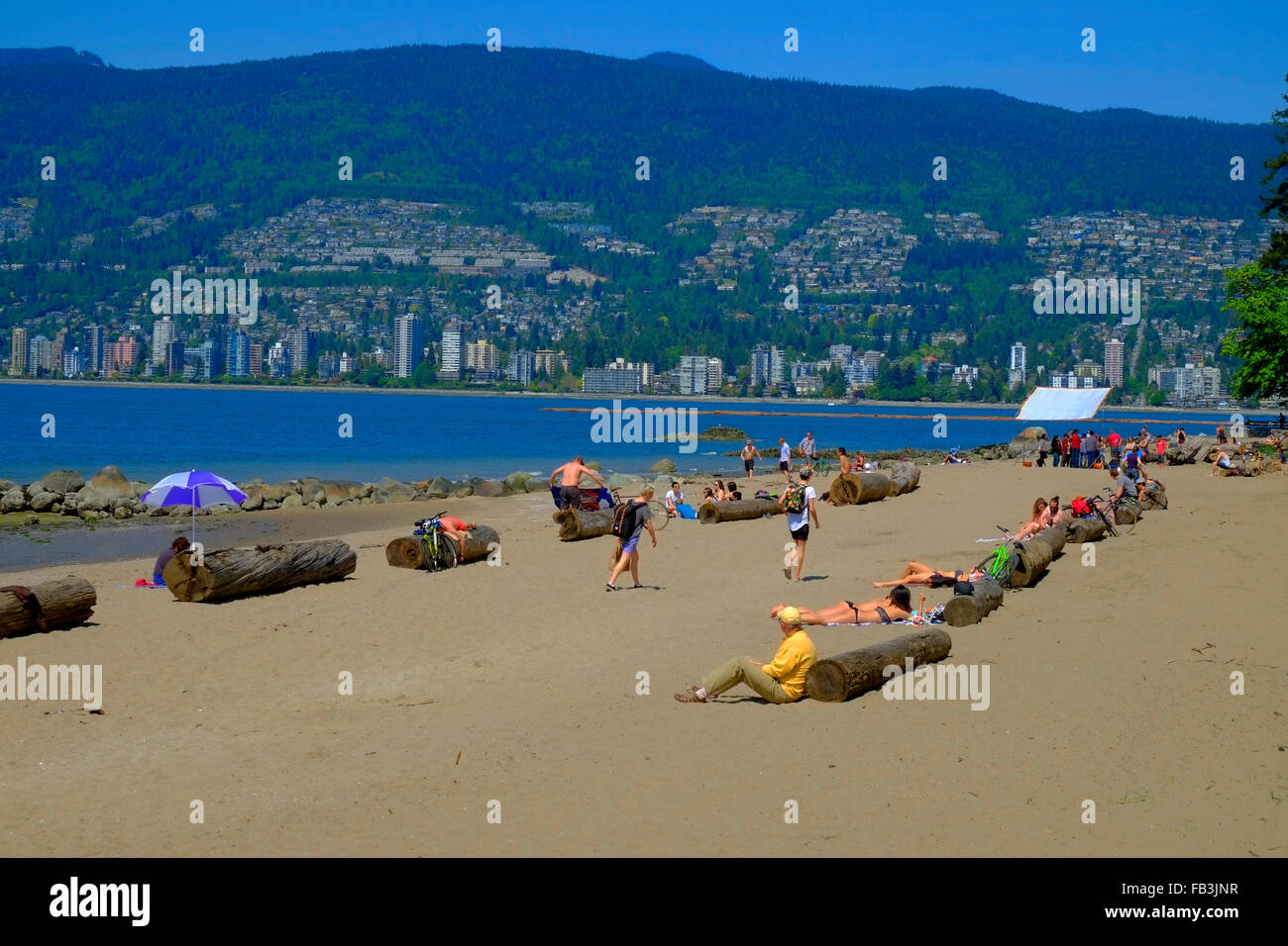Stanley Park Beach Vancouver British Columbia Canada Foto Stock