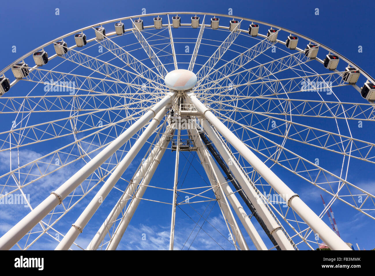 La Ruota Panoramica di Brisbane si trova a South Bank nel cuore di Brisbane culturale, lo stile di vita e il quartiere di intrattenimento Foto Stock
