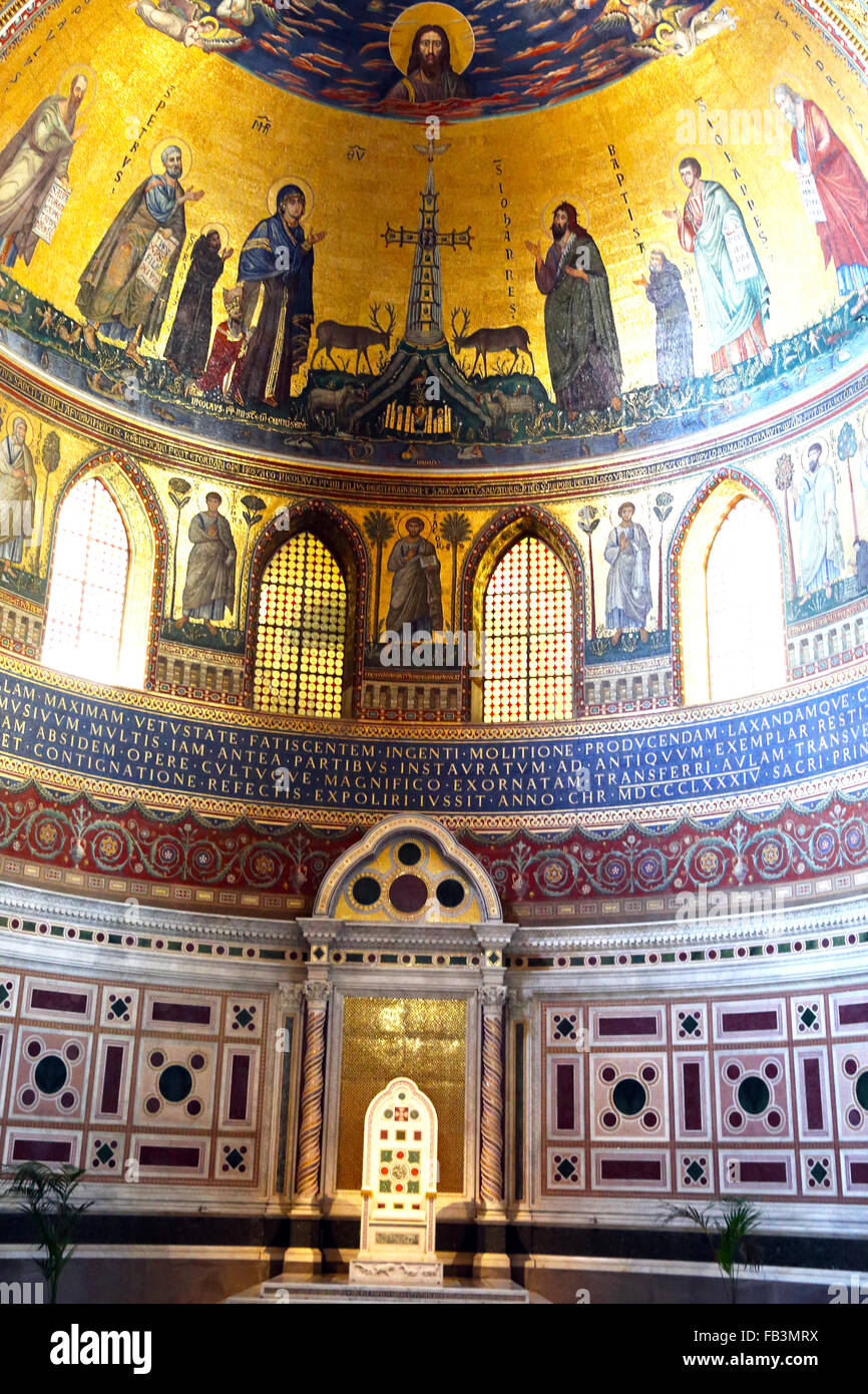 L'Abside di San Giovanni in Laterano la Chiesa in Roma. Foto Stock