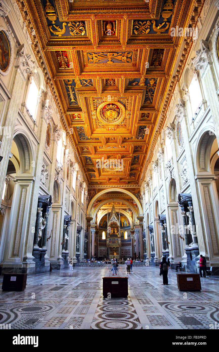 Basilica di San Giovanni in Laterano la chiesa in Roma (Italia). Foto Stock