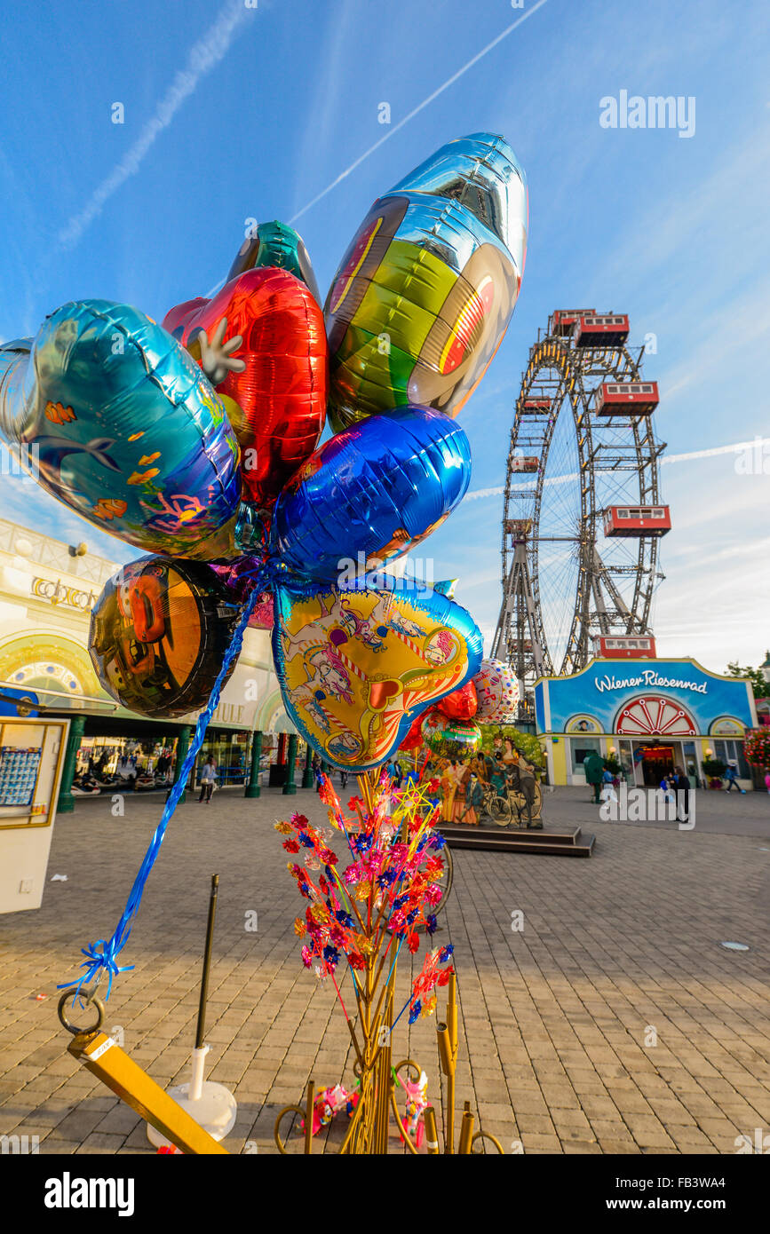 Prater, Riesenrad, Giant ferry wheel, Vienna, Austria, 2. distretto Foto Stock