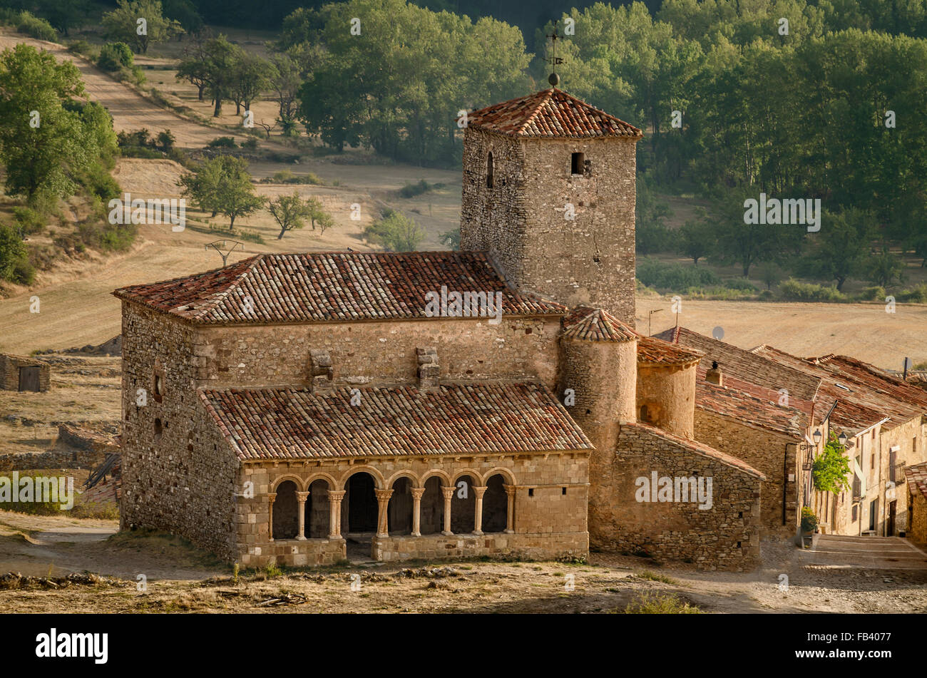 Chiesa romanica di Caracena, Soria, Spagna Foto Stock