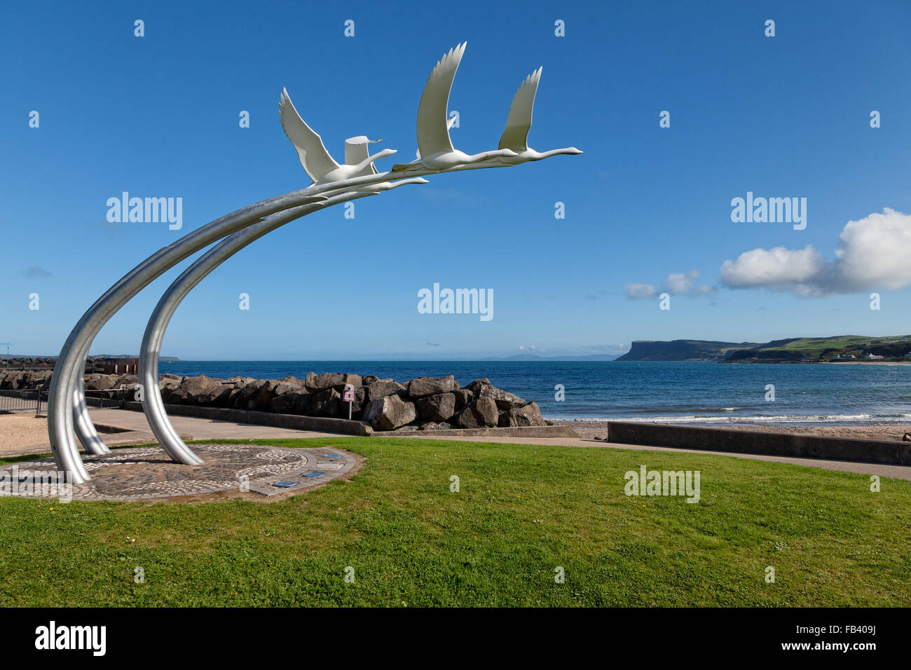 Ballycastle lungomare, Co. Antrim, Irlanda del Nord Foto Stock