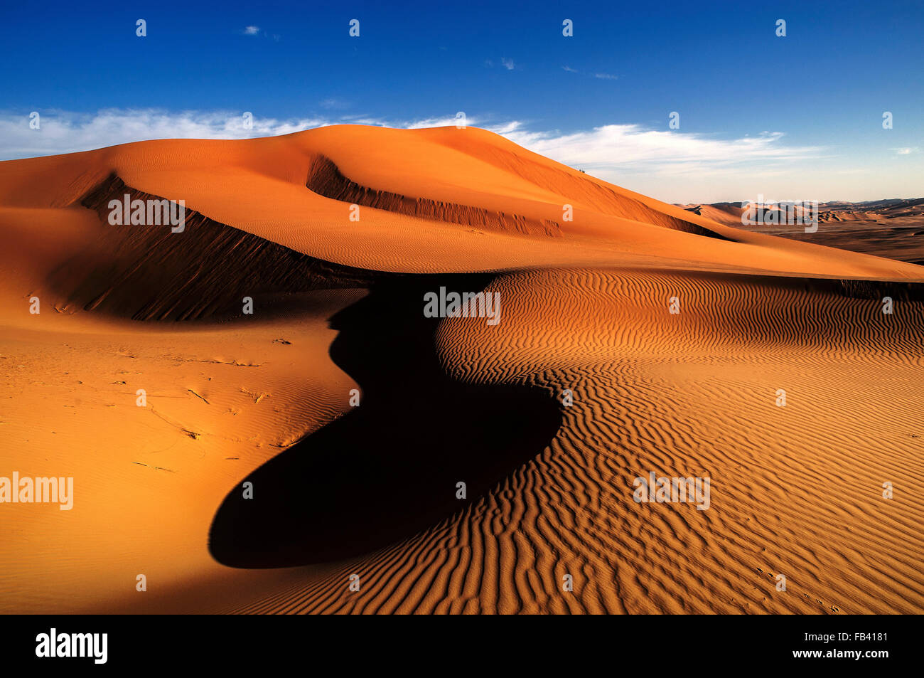 Paesaggio di Empty Quarter, Rub al Khali Desert, Oman Foto Stock