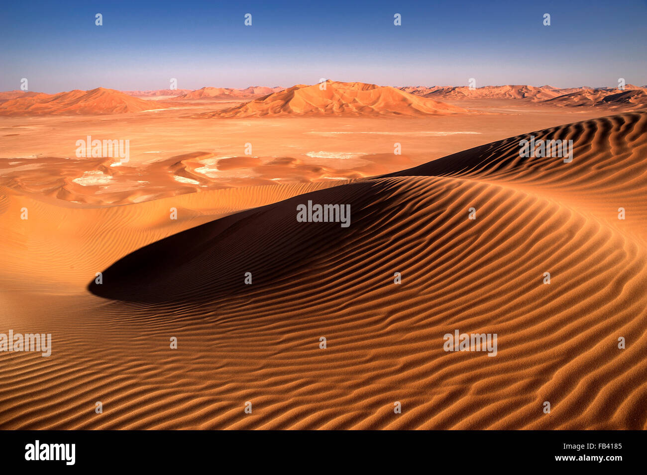 Paesaggio di Empty Quarter, Rub al Khali Desert, Oman Foto Stock