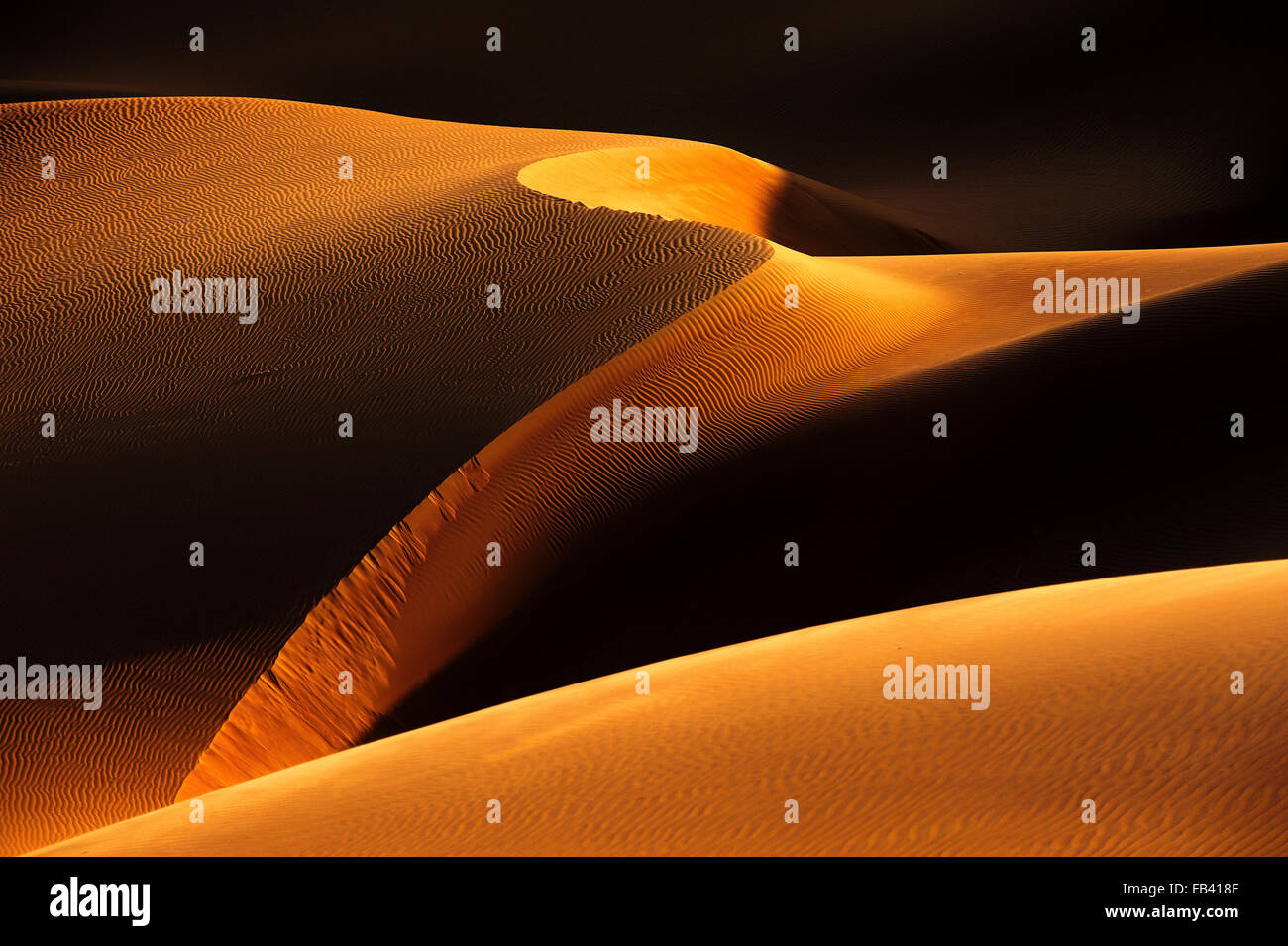 Paesaggio di Empty Quarter, Rub al Khali Desert, Oman Foto Stock