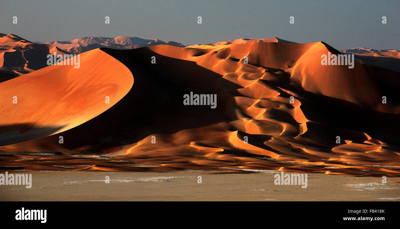 Paesaggio di Empty Quarter, Rub al Khali Desert, Oman Foto Stock