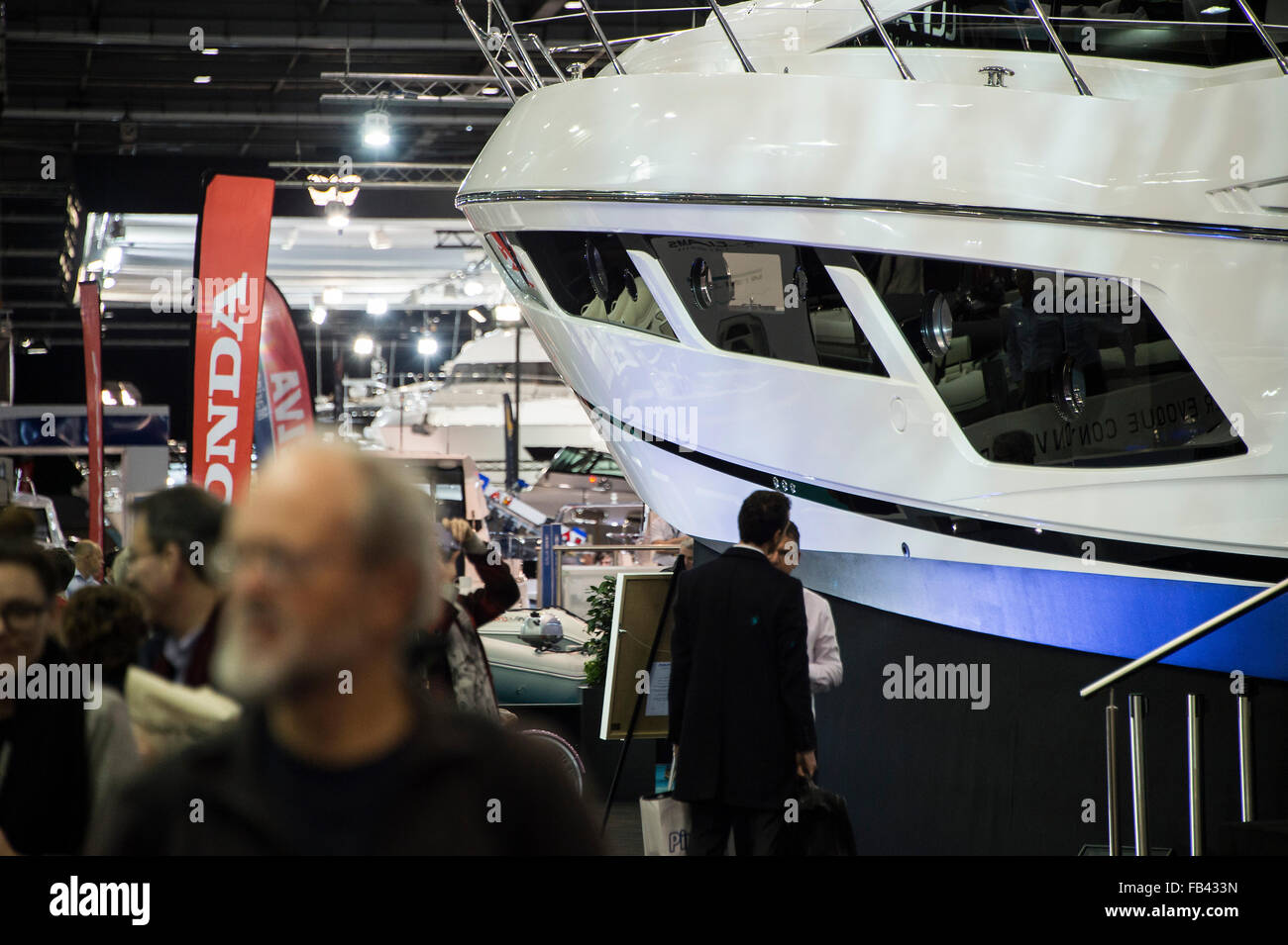 Londra, Regno Unito. 8 gennaio, 2016. London Boat Show si apre al centro Ecel a Londra. Credito: Guy Bell/Alamy Live News Foto Stock