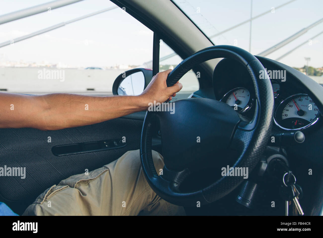 Dettaglio dell'interno dell'auto Foto Stock