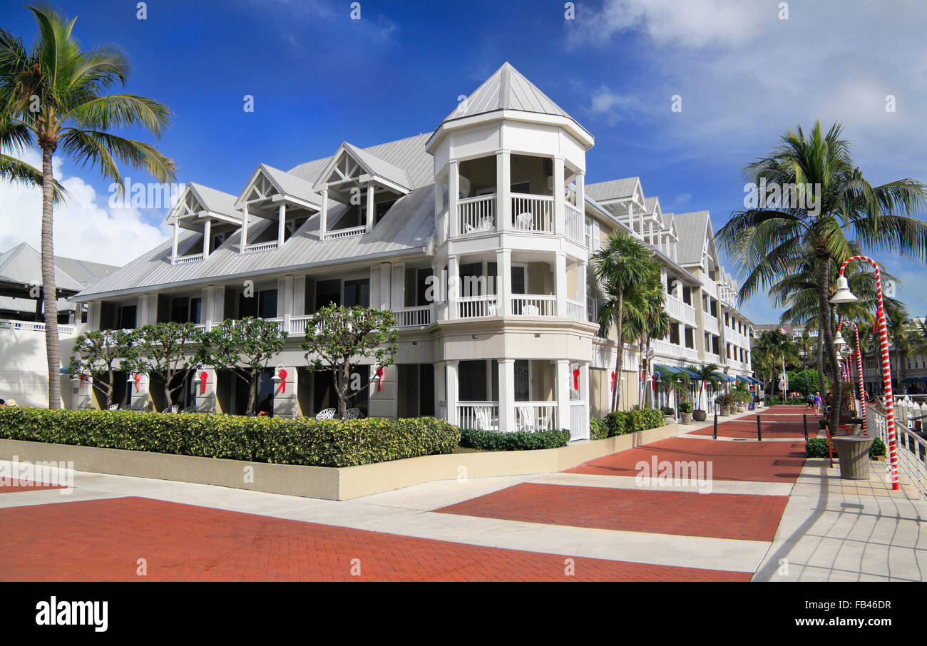 Key West Promenade, Florida, Stati Uniti d'America Foto Stock