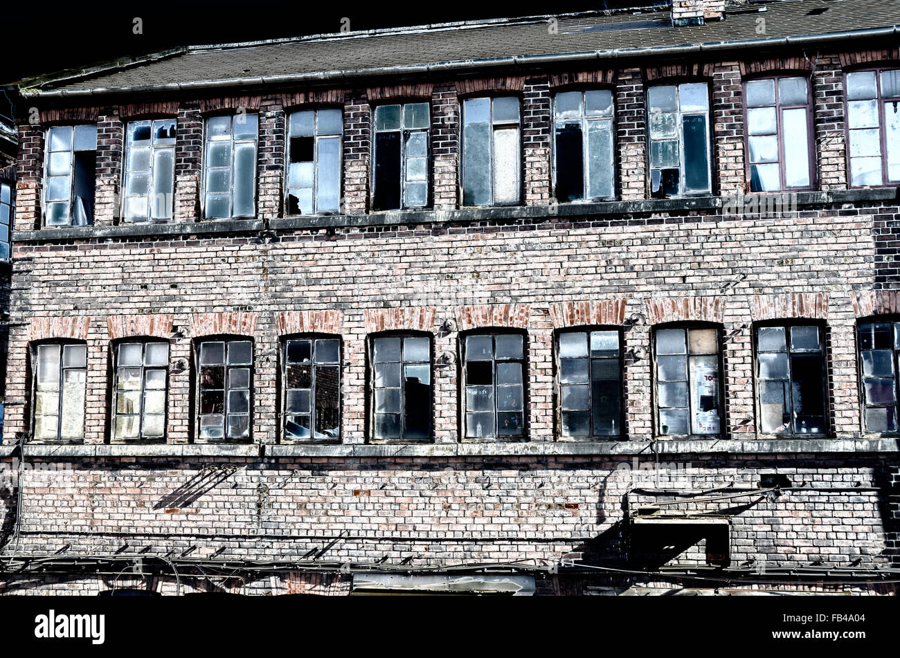 Opere di Portland,Solarised Randall Street, Daniel Street, Sheffield South Yorkshire, Inghilterra, Regno Unito, Grade II* elencati tradizione inglese. Foto Stock