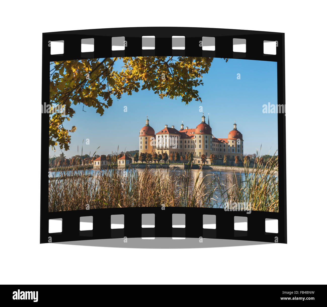 Castello di Moritzburg vicino a Dresda, distretto amministrativo di Meissen, in Sassonia, Germania, Europa Foto Stock