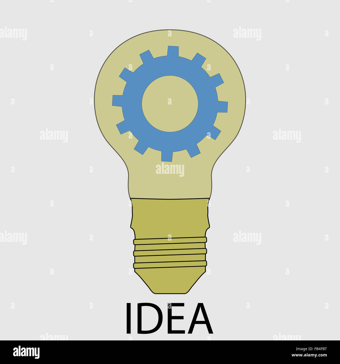 Icona Idea design piatto. Business e Tecnologia elemento creativo. Arte vettoriale abstract insolita illustrazione di moda Foto Stock