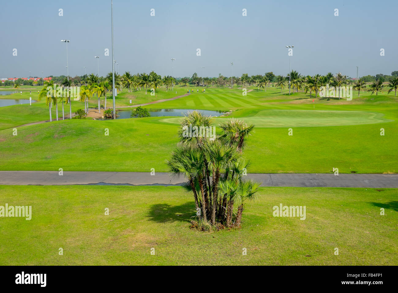 Splendido campo da golf in Thailandia - buona fairway, grande verde, miglior tempo in estate Foto Stock