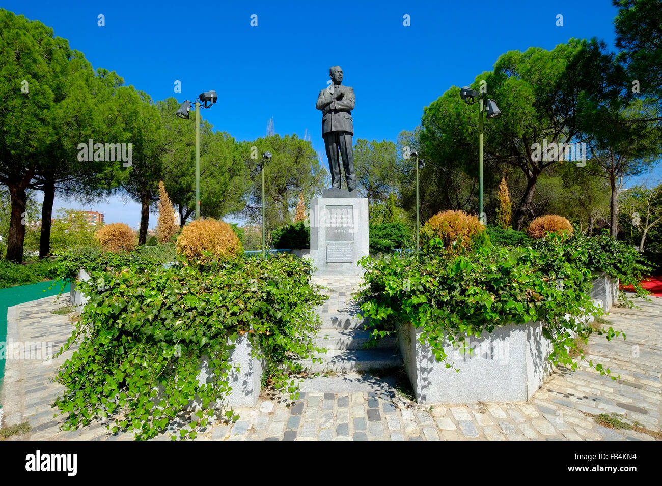 Statua Lazaro Cardenas Parque Norte Madrid Spagna ES Foto Stock