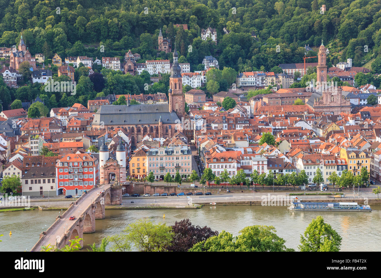 Heidelberg skyline della città - Germania Foto Stock