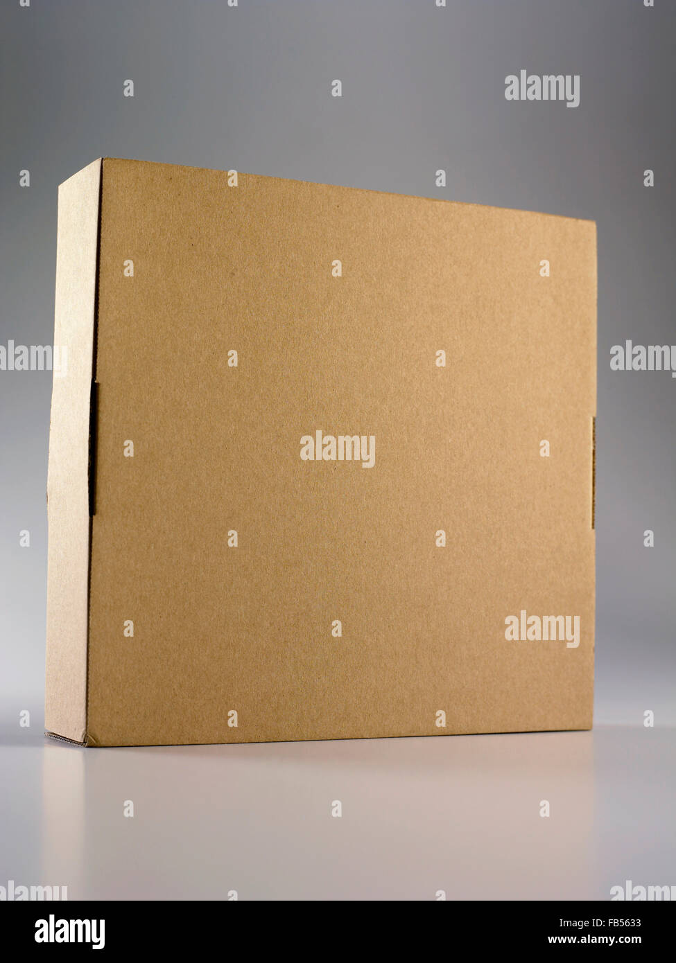 Colore browm scatola di cartone sullo sfondo semplice Foto Stock