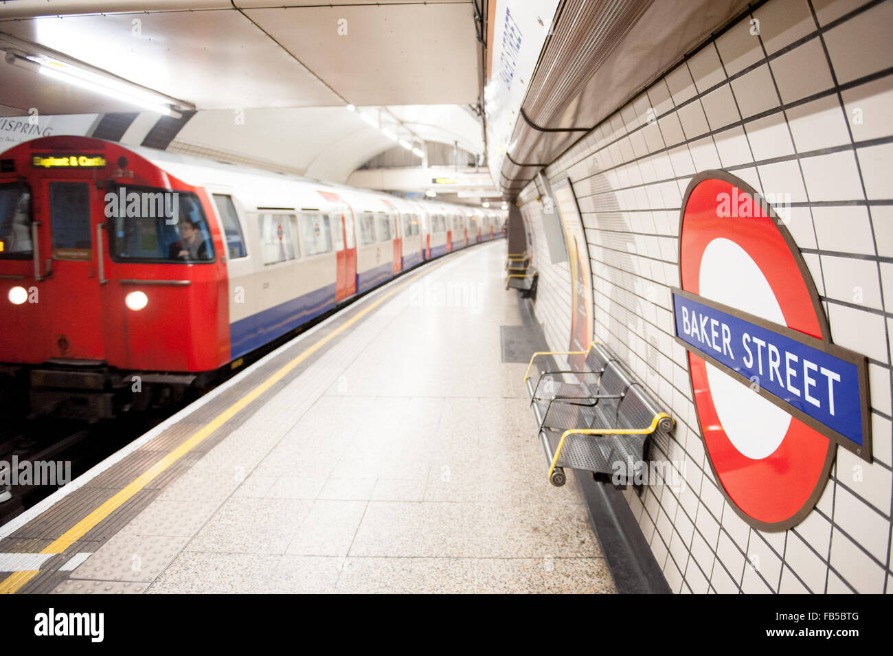 Baker Street London Underground tube Station di Londra. Foto Stock