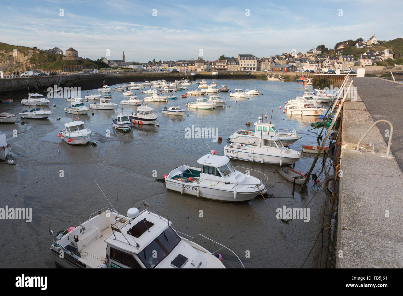 Il porto di Port-en-Bessin, Normandia, Calvados, Francia Foto Stock