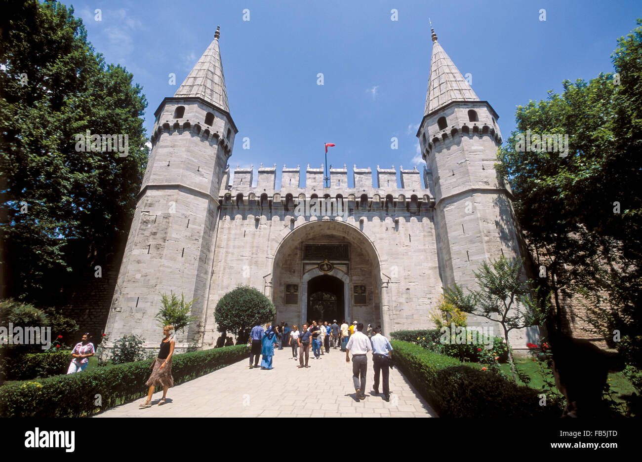 Istanbul, Turchia - 14 Aprile 2012: turisti di visitare il palazzo di Topkapi su aprile, 14 2012. Foto Stock