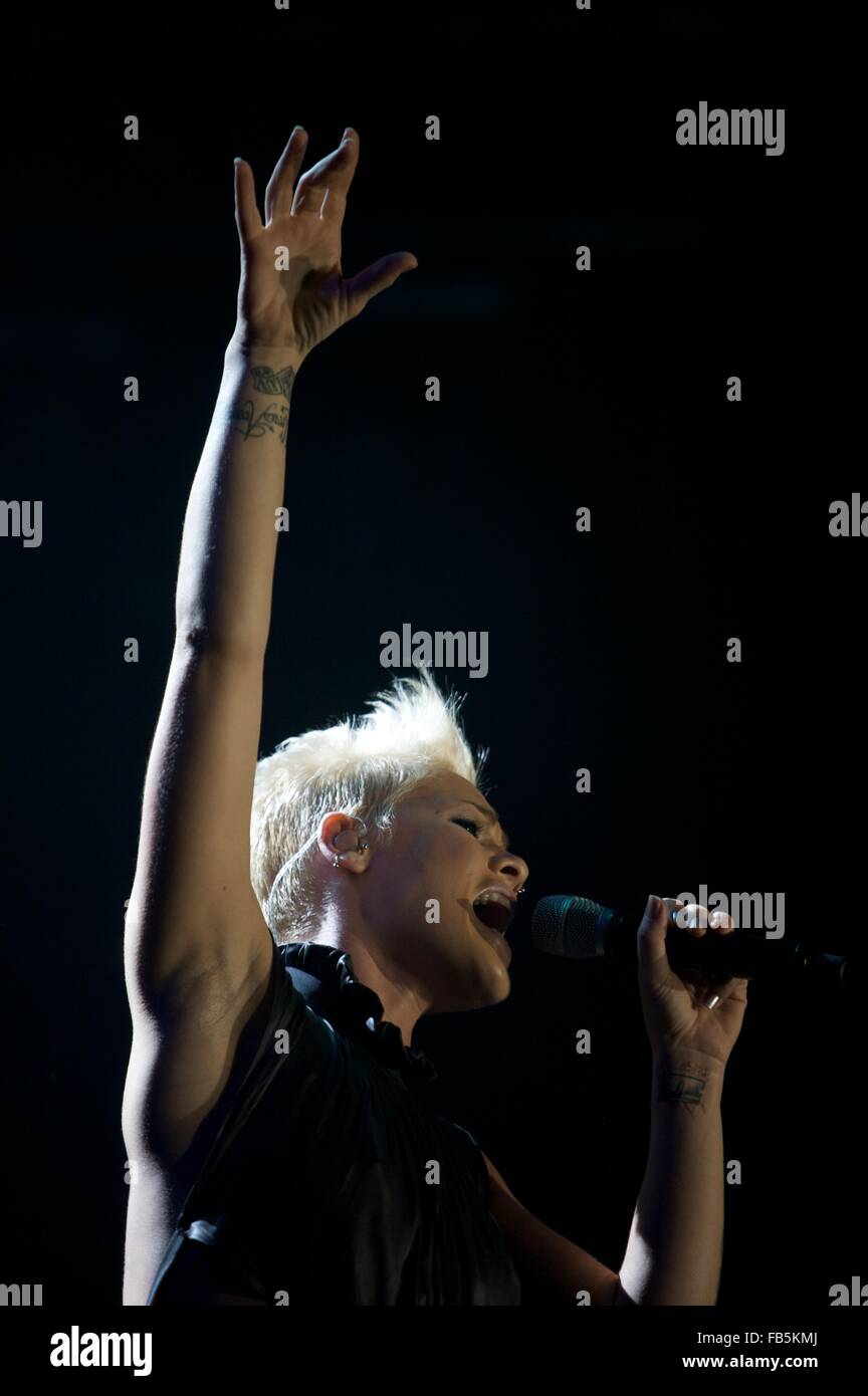 Cantante Pink live Foto Stock
